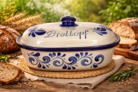 Brottopf 30 cm grau blau (Bild für) Brottopf 30 cm grau blau
