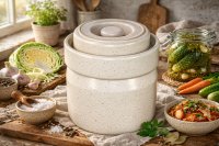 (Bild für) Fermentiertopf 2 5 liter steinzeug Sahara