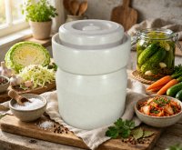 (Bild für) Fermentiertopf 8 Liter Steinzeug Sahara