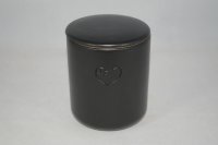 (Bild für) Tierfutterdose Herz Hund schwarz matt