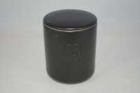 (Bild für) Tierfutterdose Herz Pfote schwarz matt