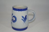 (Bild für) 0,5 Liter Bierkrug grau blau
