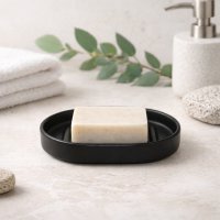 (Bild für) Schwarzes Seifenschälchen aus Keramik