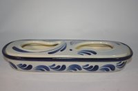 Keramik Wassserverdunster Heizung & Ofen grau blau