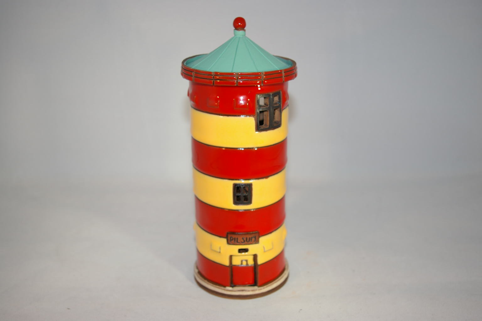 Leuchtturm Pilsum als Teelichtalter ca 20 x Ø 8 cm Keramik