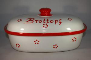 Brottopf 30 cm Retro Rot
