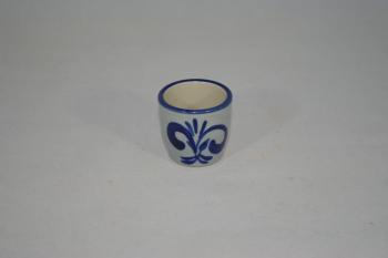Schnapsstamperl grau blau