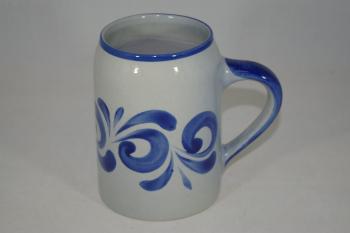 0,5 Liter Bierkrug grau blau