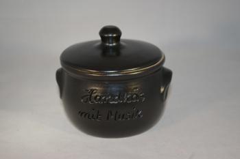 Handkäs mit Musik Topf 500 ml schwarz matt