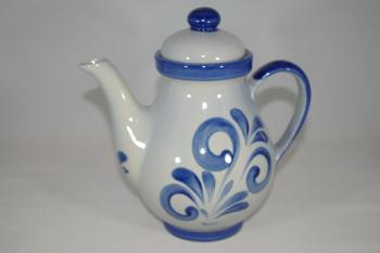 Kaffeekanne 1,5 Liter grau blau