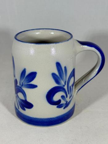 0,5 Liter Bierkrug grau blau