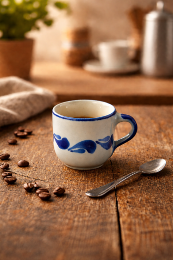 Espressotasse Bembel grau blau