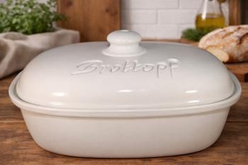 Brottopf 30 cm weiss glänzend